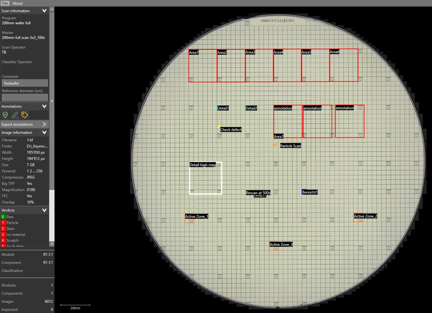 Simplified INF wafer map Wafer Map import and handling